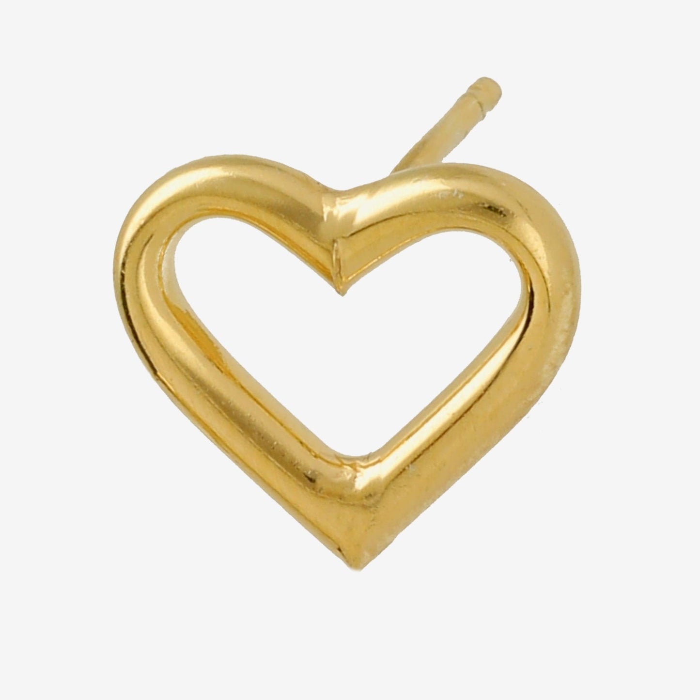 Pendientes botón Sincerely corazón en Plata