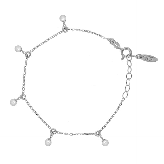 Pulsera Paulette perla en Plata