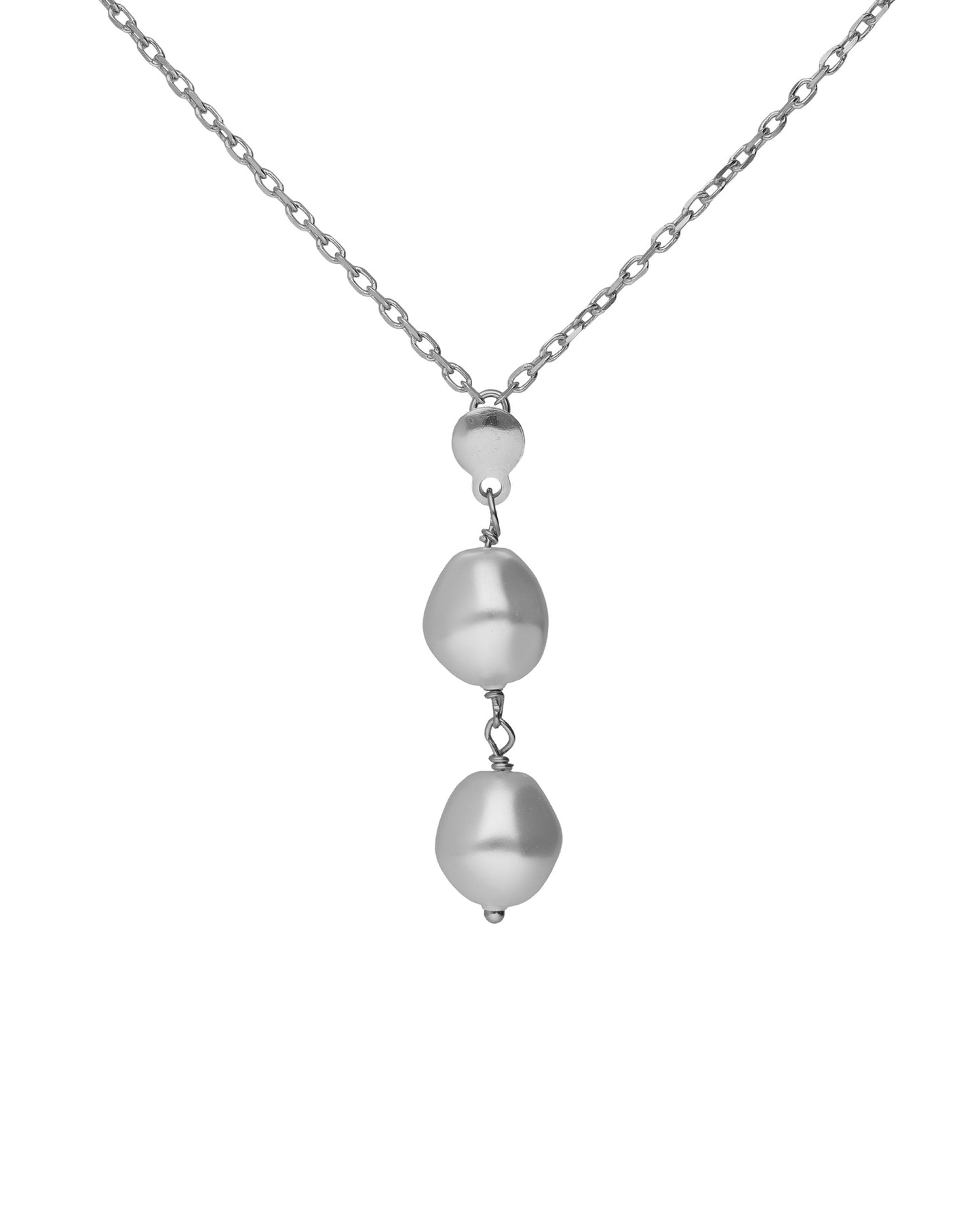 Collar corto Sera con perla barroca en Plata