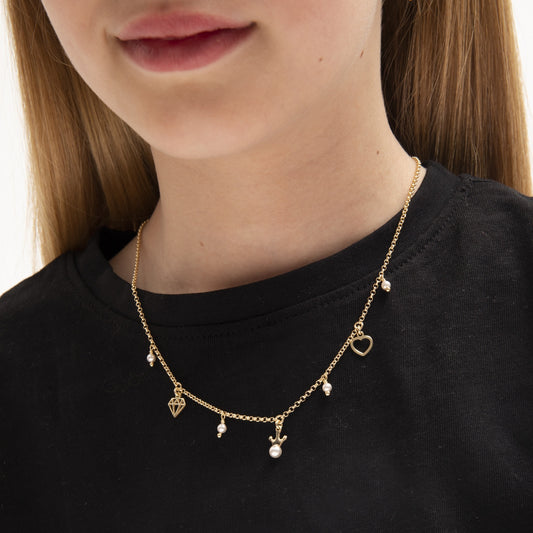 Collar corto Magic perla en Plata