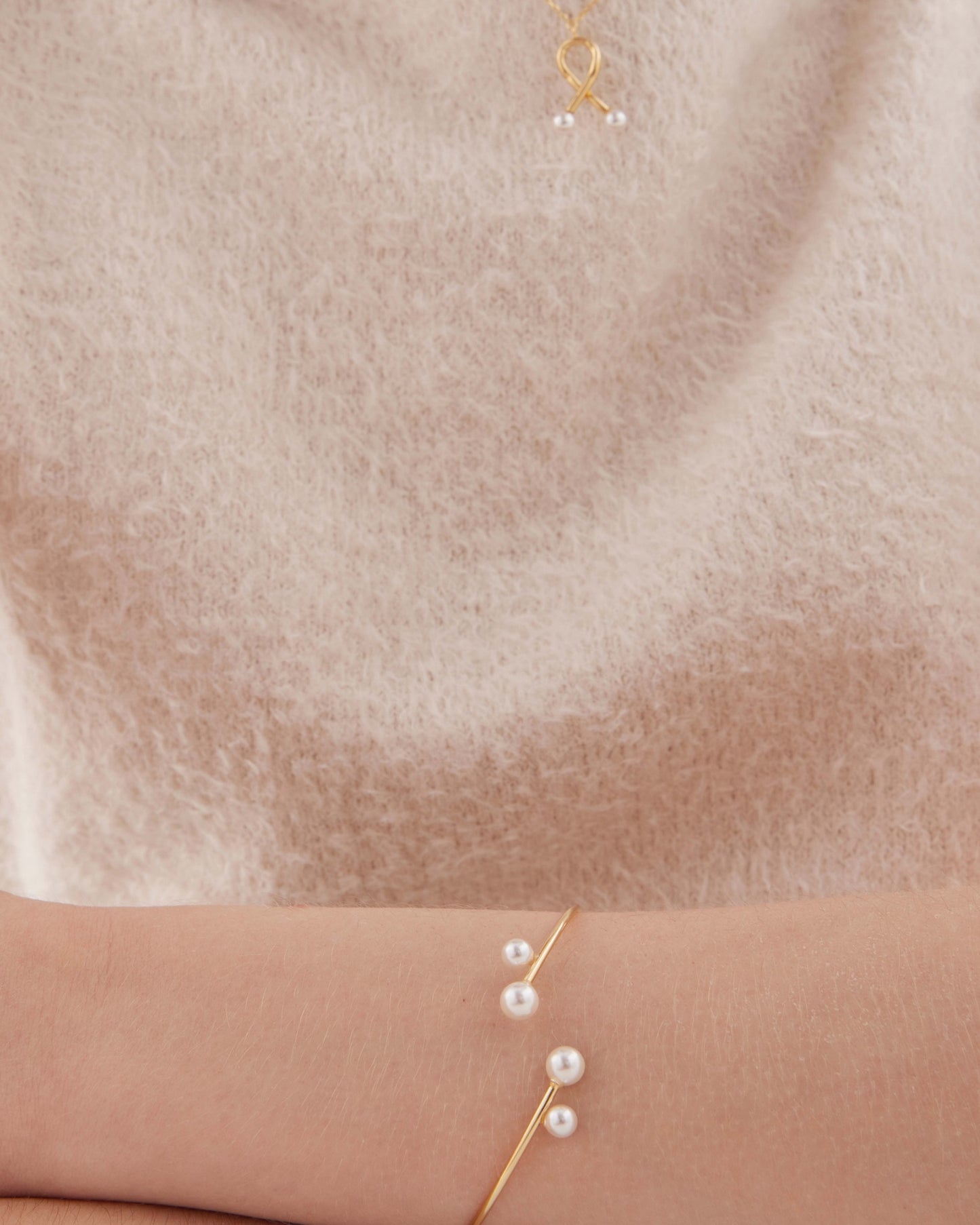 Brazalete Sera con perla en Plata