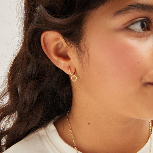 Pendientes aro Magic corazón en Plata