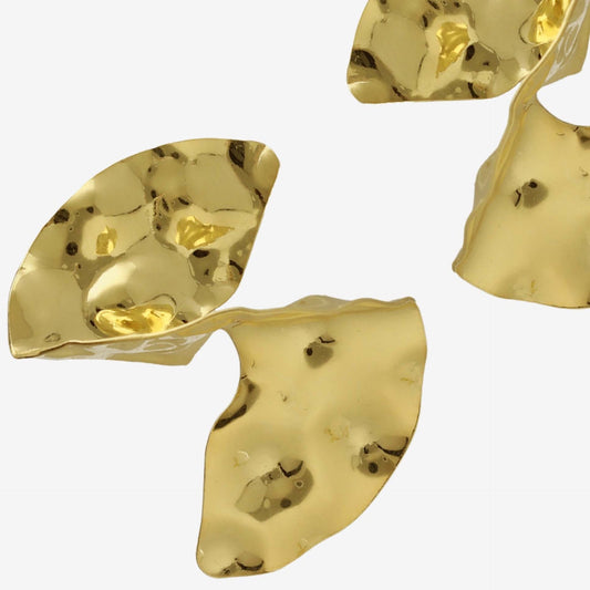 Pendientes cortos pequeños Connect textura en Plata