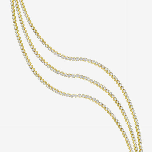 Collar corto Halo cristales riviere en Plata