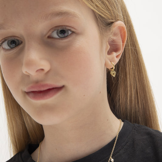 Pendientes aro Magic diamante en Plata