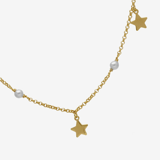 Pulsera Empire estrella Perla en Plata