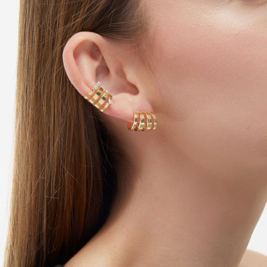 Pendientes cortos Briseida en Plata