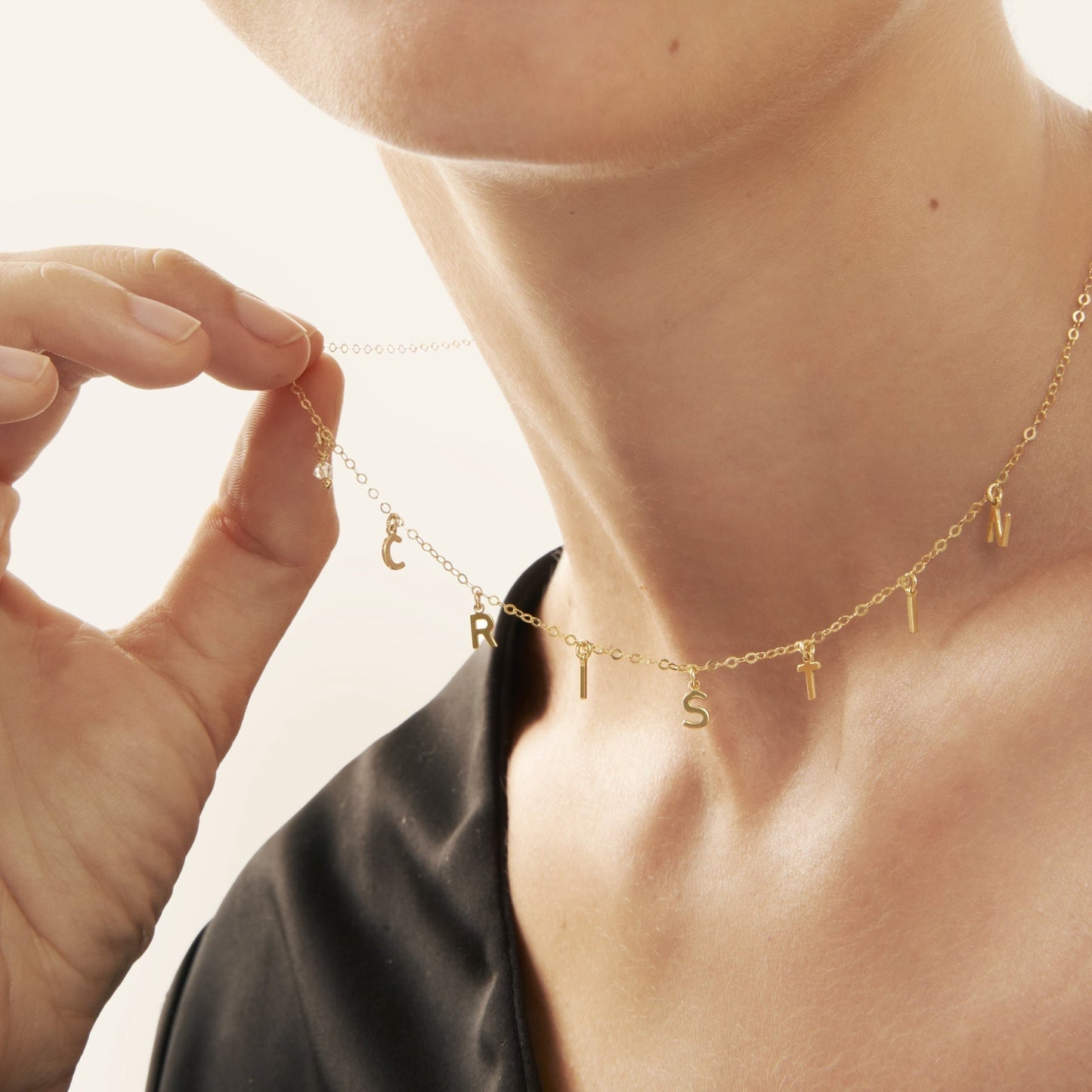 Collar personalizado Thename 7 letras en Plata