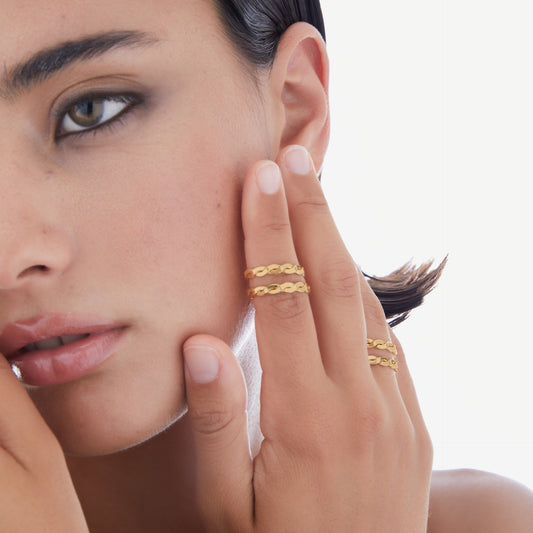 Anillo Fluency trenzada en Plata