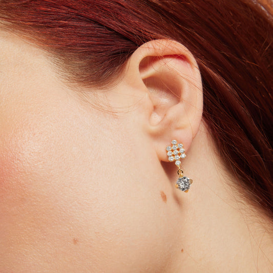 Pendientes cortos Aurore cristales riviere en Plata