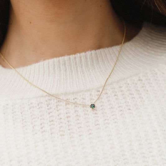 Collar corto Celine círculo cristal en Plata baño Oro