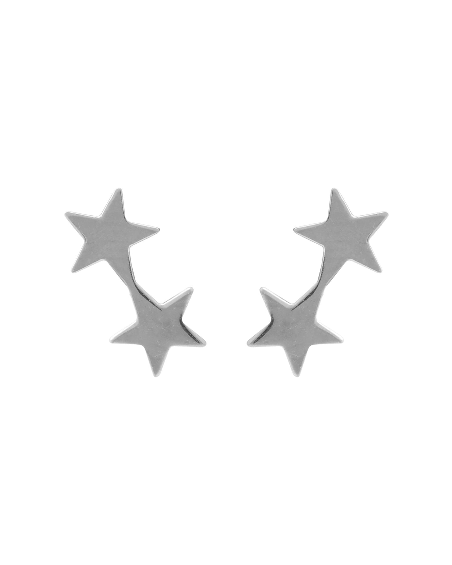 Pendientes botón Muse estrella en Plata