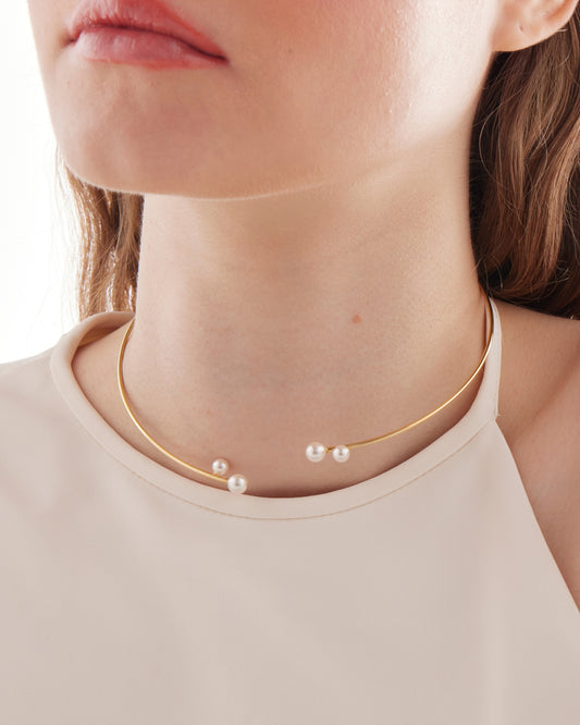 Choker Sera con perla en Plata