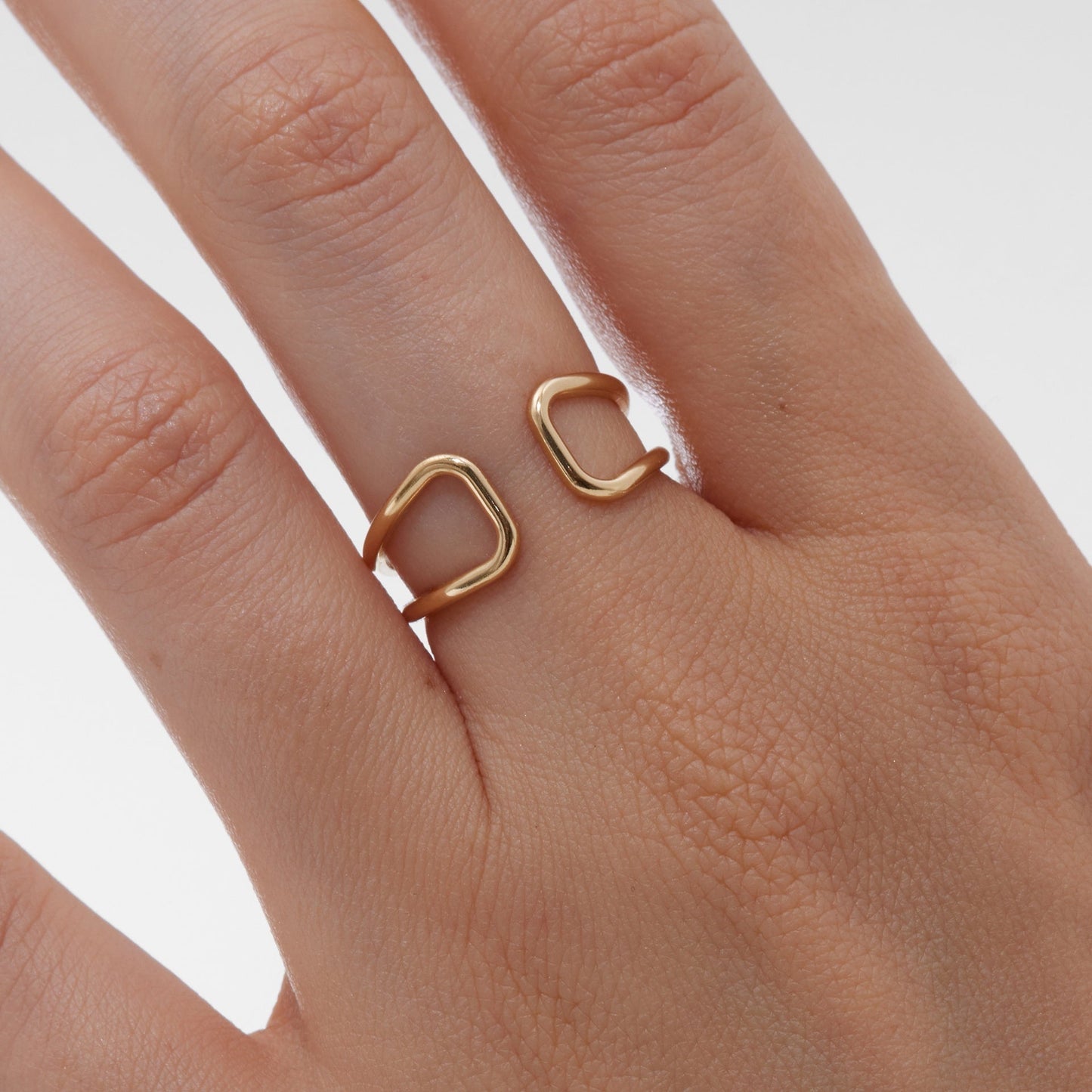 Anillo ajustable Frame en Plata