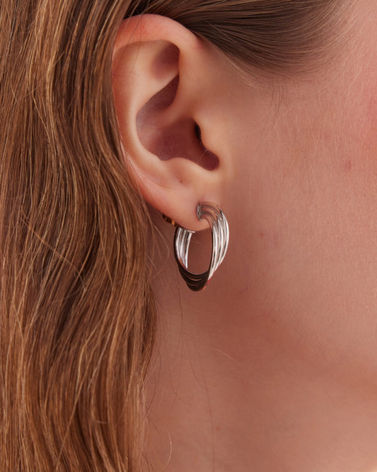 Pendientes aro círculo Nivola en Plata