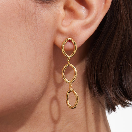 Pendientes largos Radiance textura en Plata