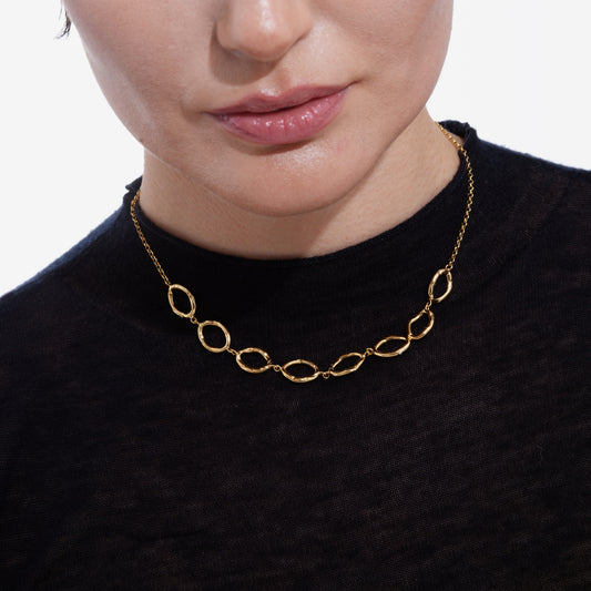 Collar corto Radiance textura en Plata