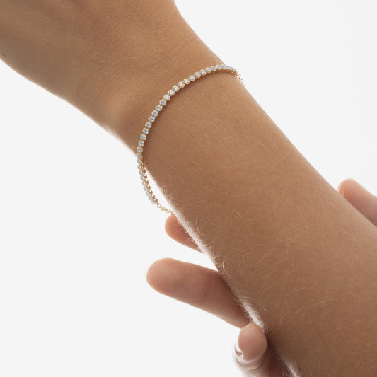 Pulsera Purpose cristales riviere en Plata