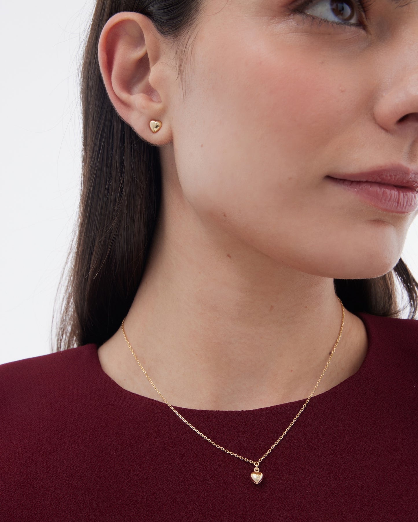 Collar corto Muá corazón pequeño en plata