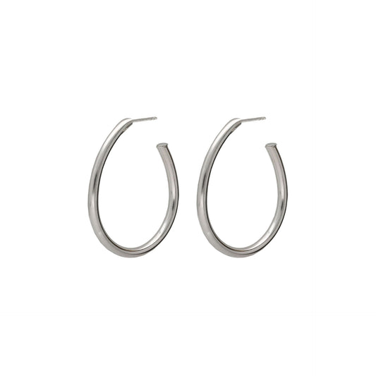 Pendientes aro pequeños 33mm Buenos Días en Plata