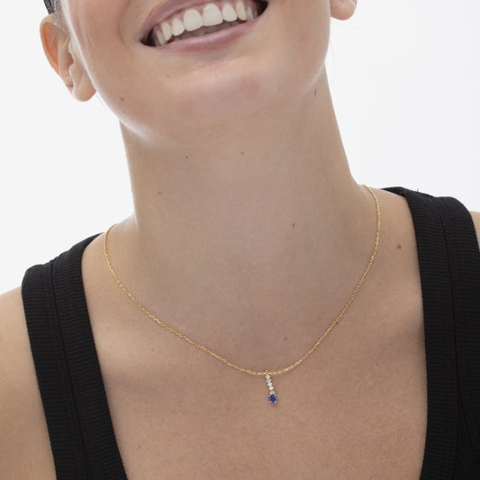 Collar corto Shine cristales riviere en Plata baño Oro
