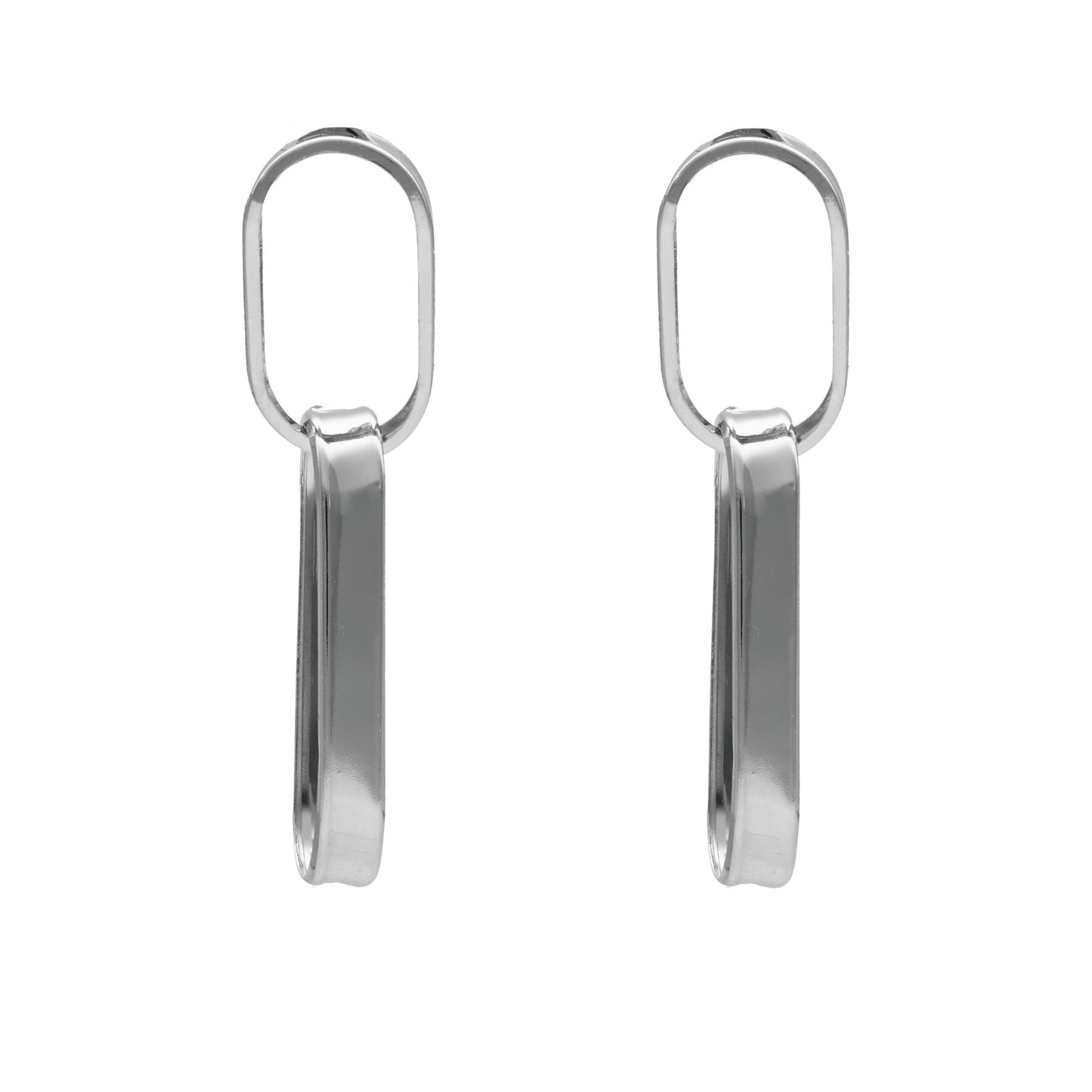 Pendientes largos Capture en Plata