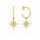 Pendientes de aro estrella crystal de Neutral en oro image