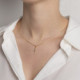 Neutral lightning crystal necklace in gold plating cover