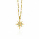 Neutral star crystal necklace in gold plating image