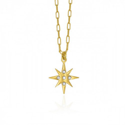 Collar estrella crystal de Neutral en oro