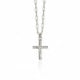 Neutral cross crystal necklace in silver image