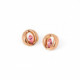 Soleil round light rose earrings in rose gold plating image