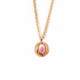 Soleil round light rose necklace in rose gold plating image