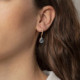 Aqua marquises aquamarine hoop earrings in rose gold plating cover