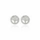 Árbol de la vida round crystal earrings in silver image