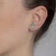 Árbol de la vida round crystal earrings in silver cover
