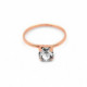 Celina crystal ring in rose gold plating in gold plating