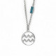Horoscope aquarius aquamarine necklace in silver image