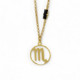 Horoscope scorpio crystal necklace in gold plating image