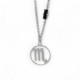 Horoscope scorpio crystal necklace in silver image