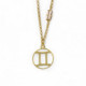 Horoscope gemini smoked topaz necklace in gold plating image