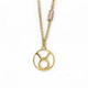 Horoscope taurus light peach necklace in gold plating image