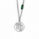Horoscope virgo emerald necklace in silver image