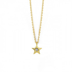 Celeste star crystal necklace in gold plating