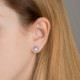 Basic violet earrings in silver cover