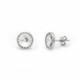 Basic crystal earrings in silver