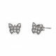 Butterfly crystal earrings in silver image