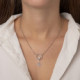 Rebekka circle crystal necklace in silver cover