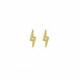 Areca lightning crystal earrings in gold plating image