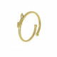 Areca arrow crystal ring in gold plating image